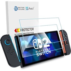 NEW AACL 2-Pack Nintendo Switch 2 Screen Protectors 7.9" Clear Tempered Glass